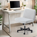 EROMMY Cross Legged Office ChairArmless Criss Cross Chair with WheelsHeight Adjustable for Office, Bedroom, Living Room - N/A