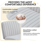 EROMMY Cross Legged Office ChairArmless Criss Cross Chair with WheelsHeight Adjustable for Office, Bedroom, Living Room - N/A