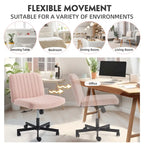 EROMMY Cross Legged Office ChairArmless Criss Cross Chair with WheelsHeight Adjustable for Office, Bedroom, Living Room - N/A