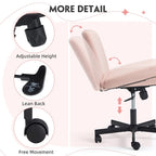EROMMY Cross Legged Office ChairArmless Criss Cross Chair with WheelsHeight Adjustable for Office, Bedroom, Living Room - N/A