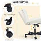 EROMMY Cross Legged Office ChairArmless Criss Cross Chair with WheelsHeight Adjustable for Office, Bedroom, Living Room - N/A