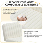 EROMMY Cross Legged Office ChairArmless Criss Cross Chair with WheelsHeight Adjustable for Office, Bedroom, Living Room - N/A