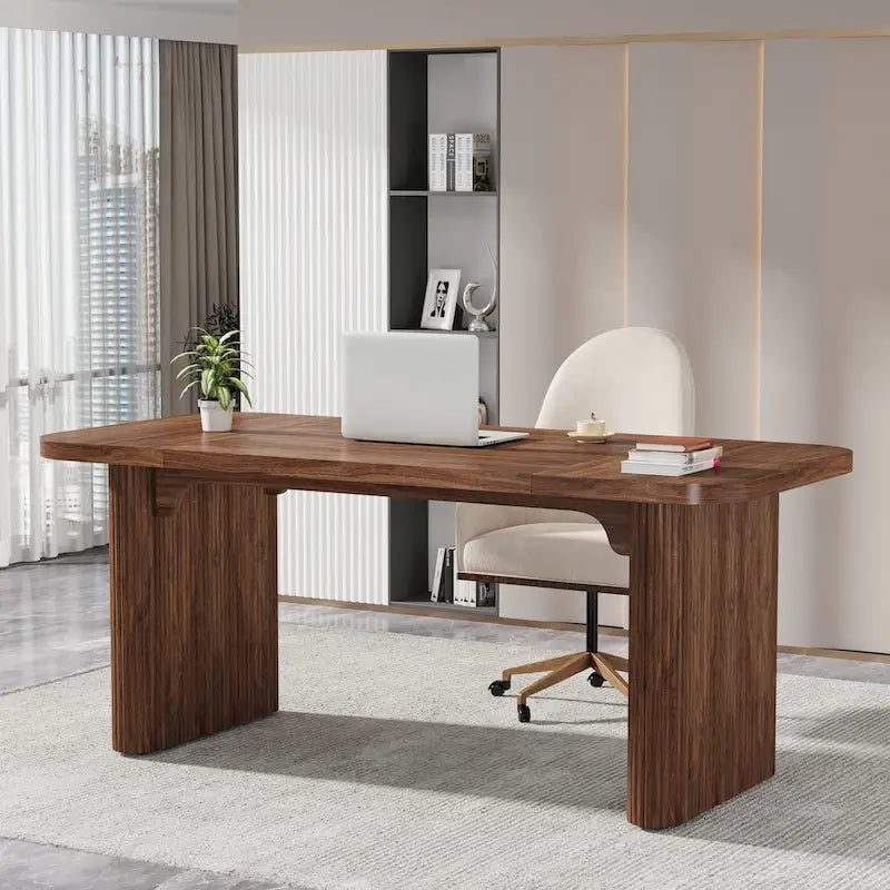 63  Computer Desk for Home Office, Simple Rectangular Writing Table for Study Room Bedroom