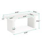 63  Computer Desk for Home Office, Simple Rectangular Writing Table for Study Room Bedroom