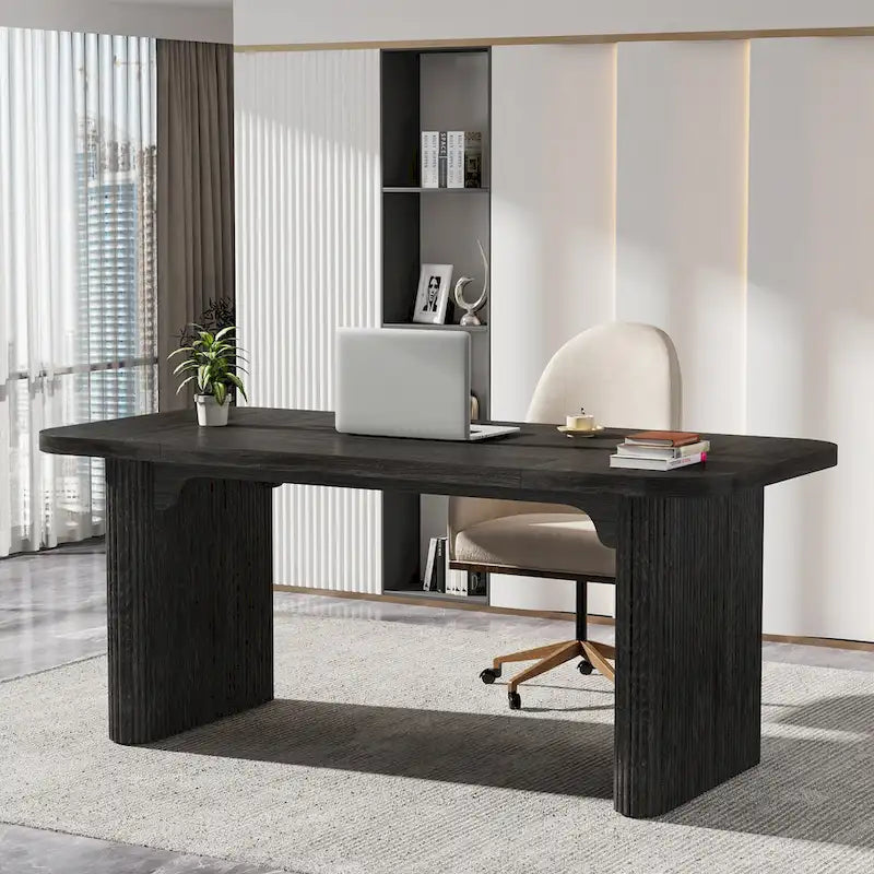 63  Computer Desk for Home Office, Simple Rectangular Writing Table for Study Room Bedroom