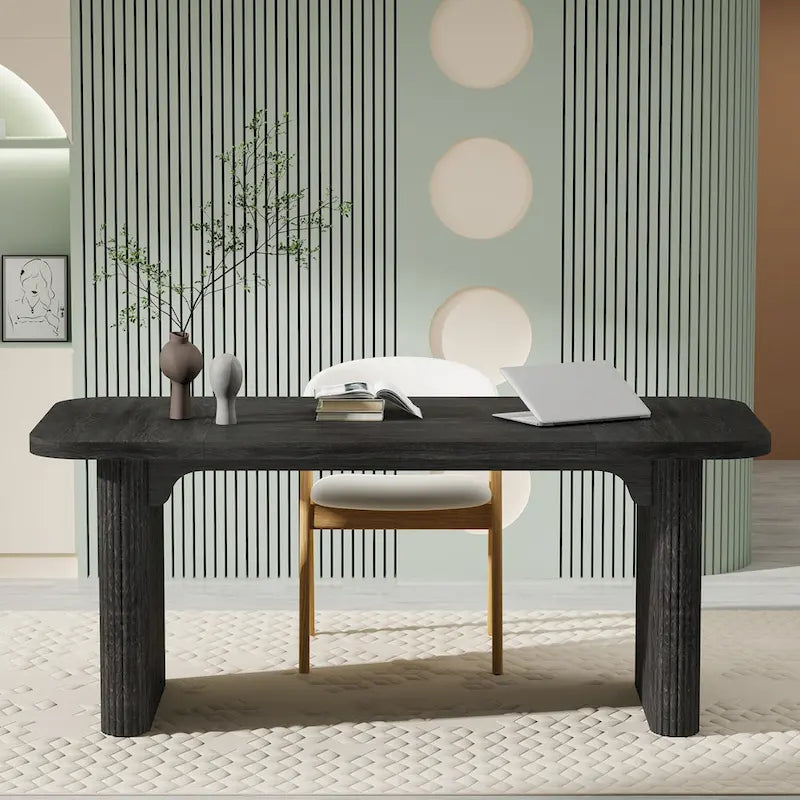 63  Computer Desk for Home Office, Simple Rectangular Writing Table for Study Room Bedroom