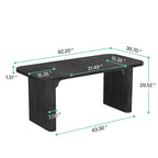 63  Computer Desk for Home Office, Simple Rectangular Writing Table for Study Room Bedroom