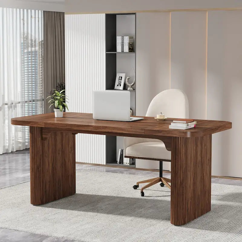 63  Computer Desk for Home Office, Simple Rectangular Writing Table for Study Room Bedroom