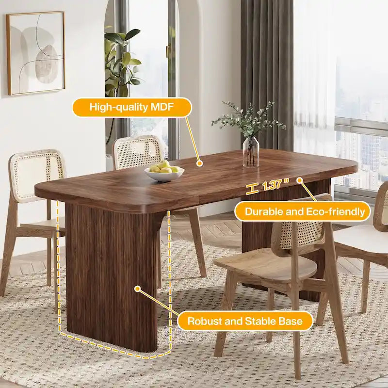 63  Computer Desk for Home Office, Simple Rectangular Writing Table for Study Room Bedroom