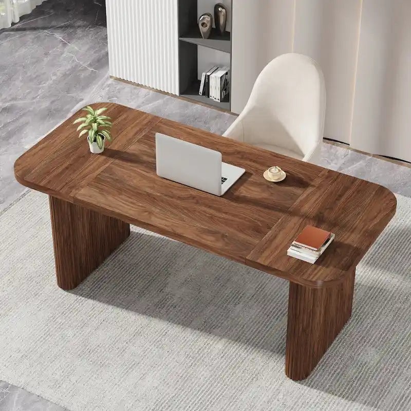 63  Computer Desk for Home Office, Simple Rectangular Writing Table for Study Room Bedroom