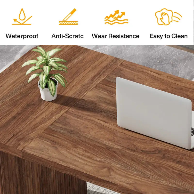 63  Computer Desk for Home Office, Simple Rectangular Writing Table for Study Room Bedroom