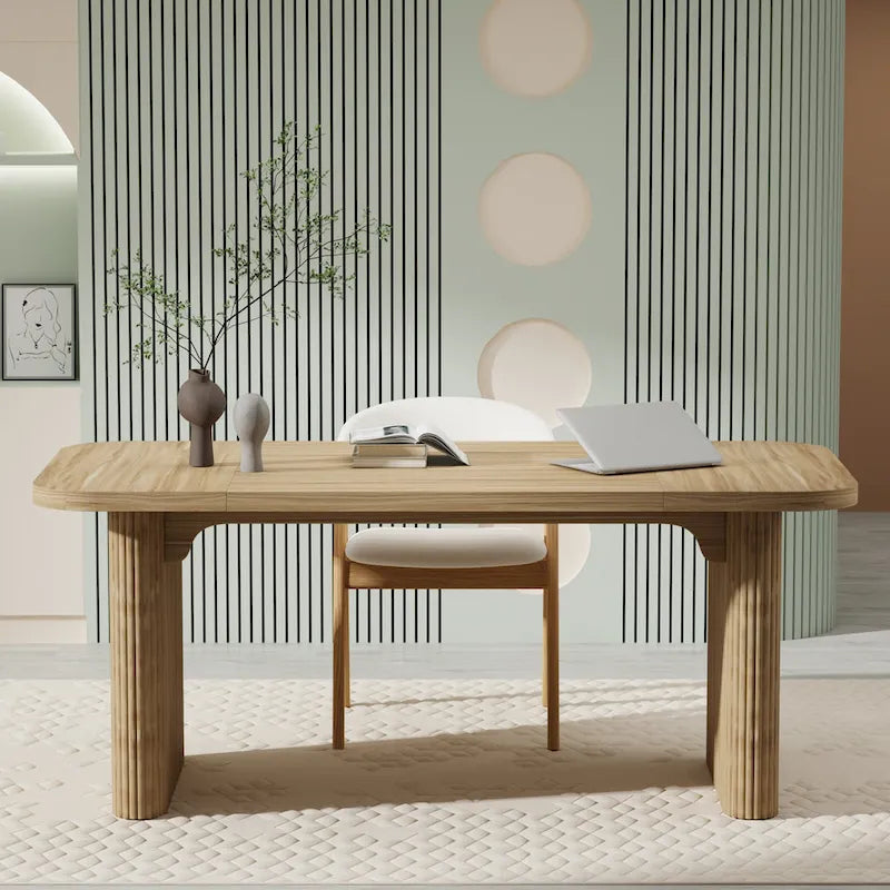 63  Computer Desk for Home Office, Simple Rectangular Writing Table for Study Room Bedroom