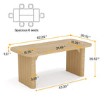 63  Computer Desk for Home Office, Simple Rectangular Writing Table for Study Room Bedroom