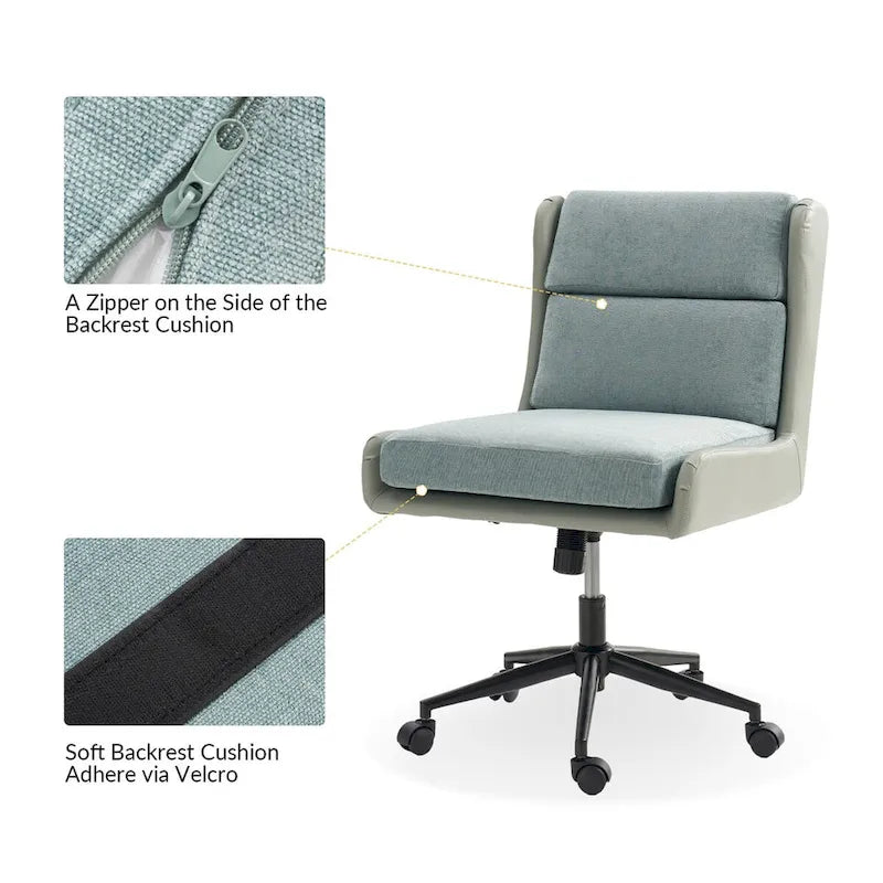 Siegfried Modern Swivel Tilting Office Chair with Removable Soft Upholstery by HULALA HOME