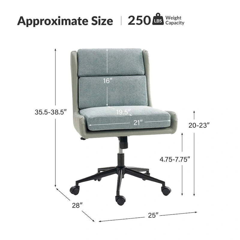 Siegfried Modern Swivel Tilting Office Chair with Removable Soft Upholstery by HULALA HOME