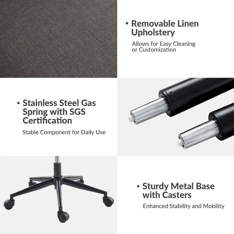 Siegfried Modern Swivel Tilting Office Chair with Removable Soft Upholstery by HULALA HOME