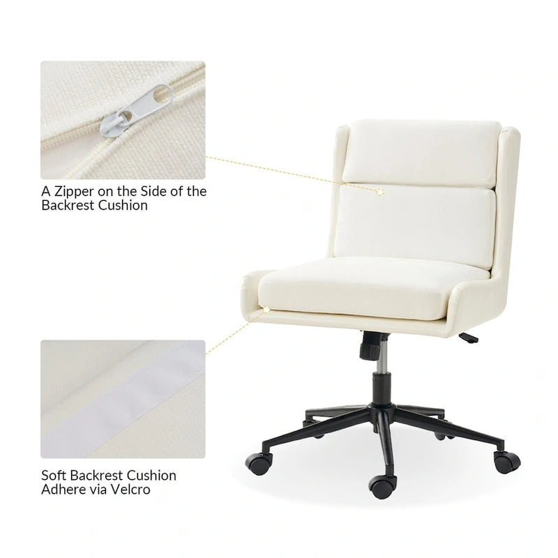 Siegfried Modern Swivel Tilting Office Chair with Removable Soft Upholstery by HULALA HOME