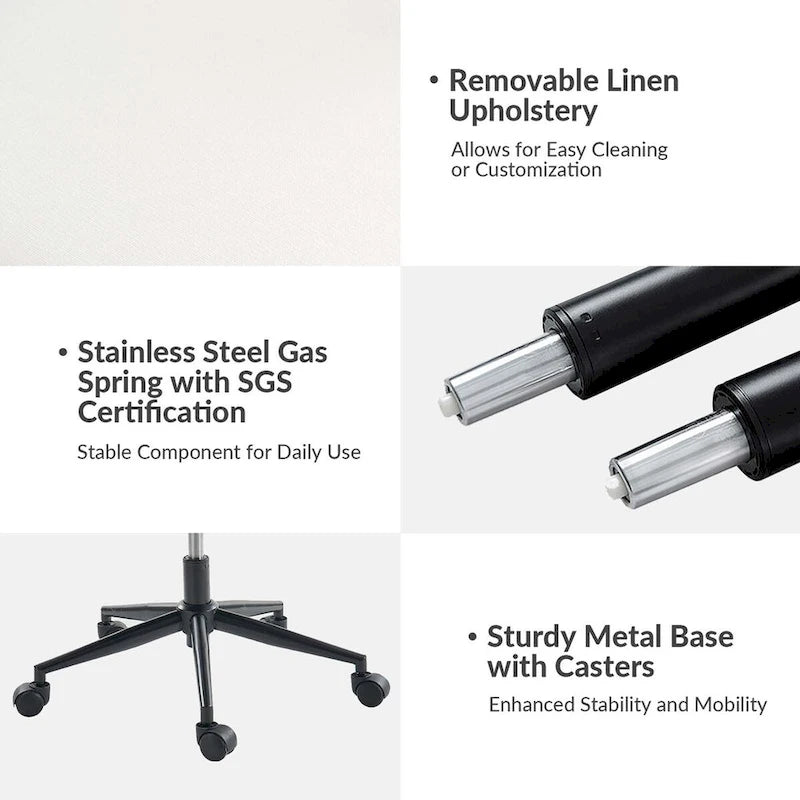 Siegfried Modern Swivel Tilting Office Chair with Removable Soft Upholstery by HULALA HOME