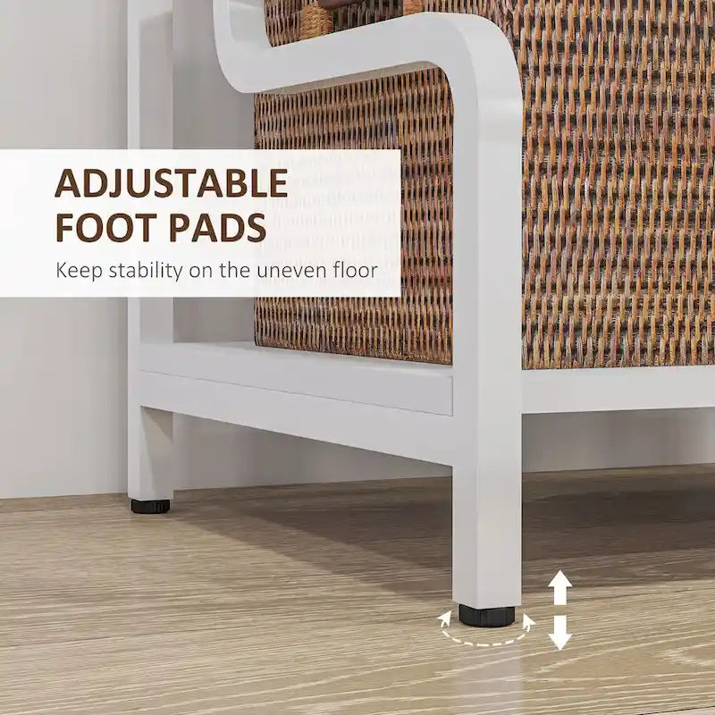 HOMCOM 3-Tier Printer Stand with Storage, Industrial Metal Printer Table for Home Office, Multi-purpose Rack Shelf