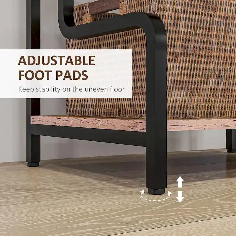 HOMCOM 3-Tier Printer Stand with Storage, Industrial Metal Printer Table for Home Office, Multi-purpose Rack Shelf