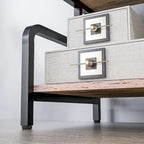 HOMCOM 3-Tier Printer Stand with Storage, Industrial Metal Printer Table for Home Office, Multi-purpose Rack Shelf