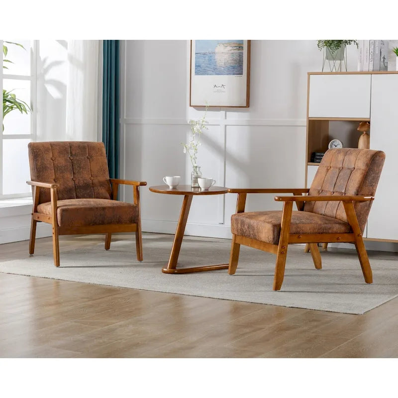 Accent Chairs Set of 2 with Side Table Arm Chair for Living Room Bedroom Office - 30.71 H*25.39 W *27.95 D
