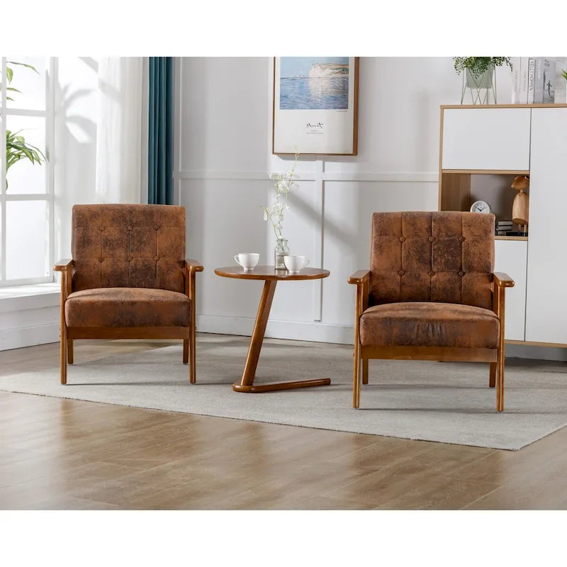 Accent Chairs Set of 2 with Side Table Arm Chair for Living Room Bedroom Office - 30.71 H*25.39 W *27.95 D