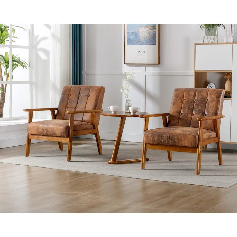 Accent Chairs Set of 2 with Side Table Arm Chair for Living Room Bedroom Office - 30.71 H*25.39 W *27.95 D