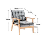 Accent Chairs Set of 2 with Side Table Arm Chair for Living Room Bedroom Office - 30.71 H*25.39 W *27.95 D