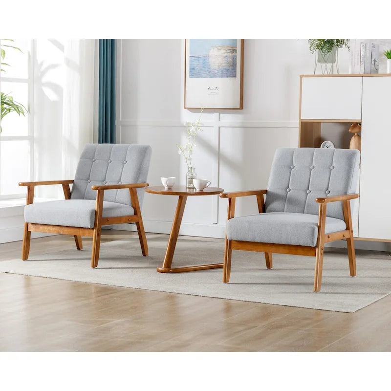 Accent Chairs Set of 2 with Side Table Arm Chair for Living Room Bedroom Office - 30.71 H*25.39 W *27.95 D