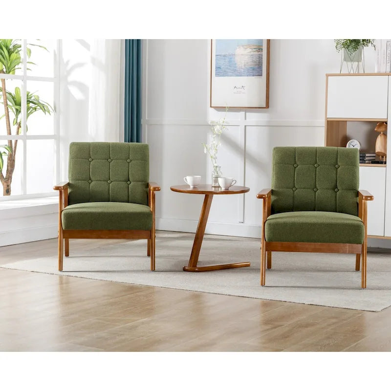 Accent Chairs Set of 2 with Side Table Arm Chair for Living Room Bedroom Office - 30.71 H*25.39 W *27.95 D