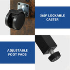 Moasis 3-Shelf Printer Stand with Storage, Rolling Printer Table Machine Cart Organizer with Wheels