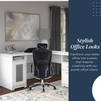 GM Seating Ergolux Genuine Leather Executive Office Chair with Lumbar Support