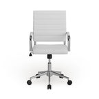 Mid-Back LeatherSoft Contemporary Ribbed Executive Swivel Office Chair