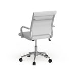 Mid-Back LeatherSoft Contemporary Ribbed Executive Swivel Office Chair