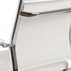 Mid-Back LeatherSoft Contemporary Ribbed Executive Swivel Office Chair