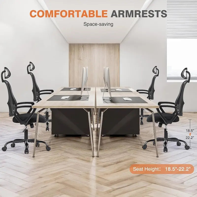 Ergonomic Office Chair, High Back Desk Chair with Headrest, Home Office Swivel Mesh Computer Chair Office Chairs