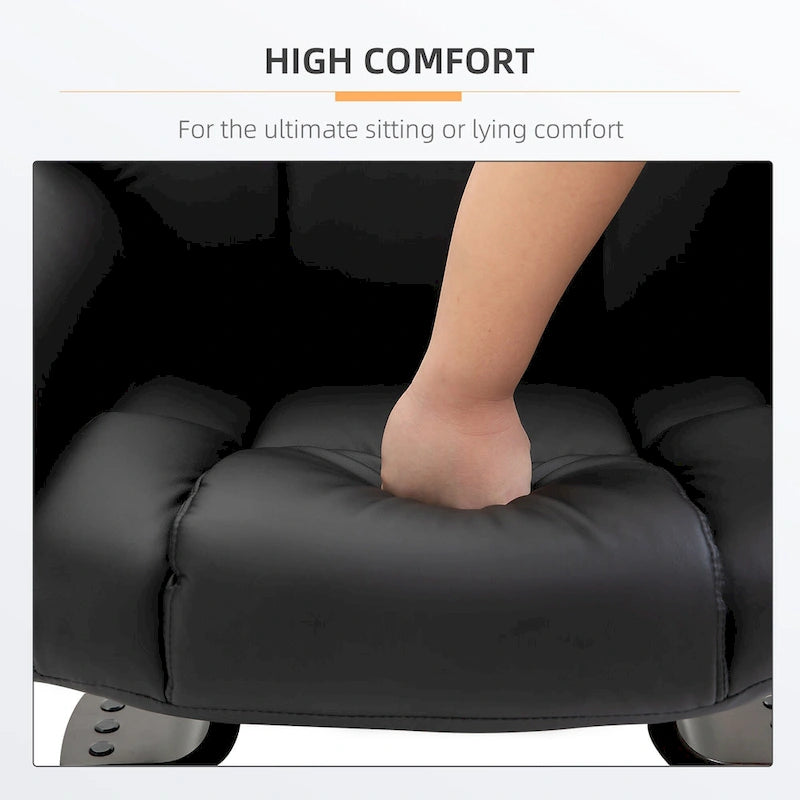 HOMCOM Massage Recliner Chair with Ottoman Footrest