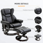 HOMCOM Massage Recliner Chair with Ottoman Footrest