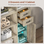 7-Shelf Corner Bookshelf L-Shape Bookcase Large Storage Shelf Display