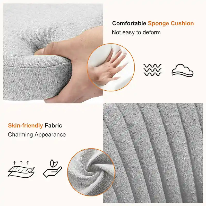 Armless Home Office Desk Chair with Wheels for Small Spaces