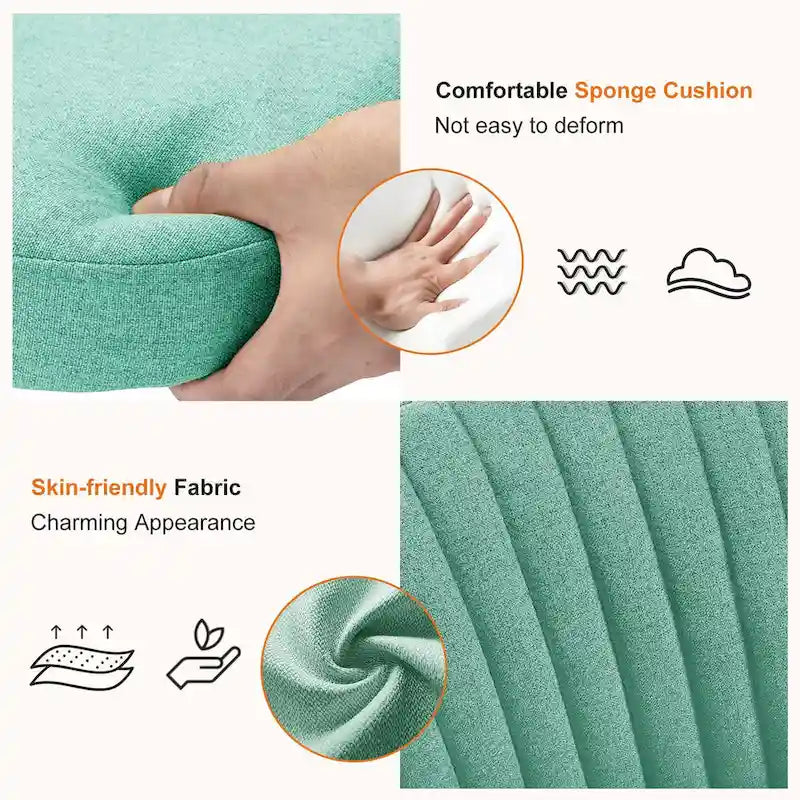 Armless Home Office Desk Chair with Wheels for Small Spaces