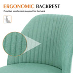 Armless Home Office Desk Chair with Wheels for Small Spaces