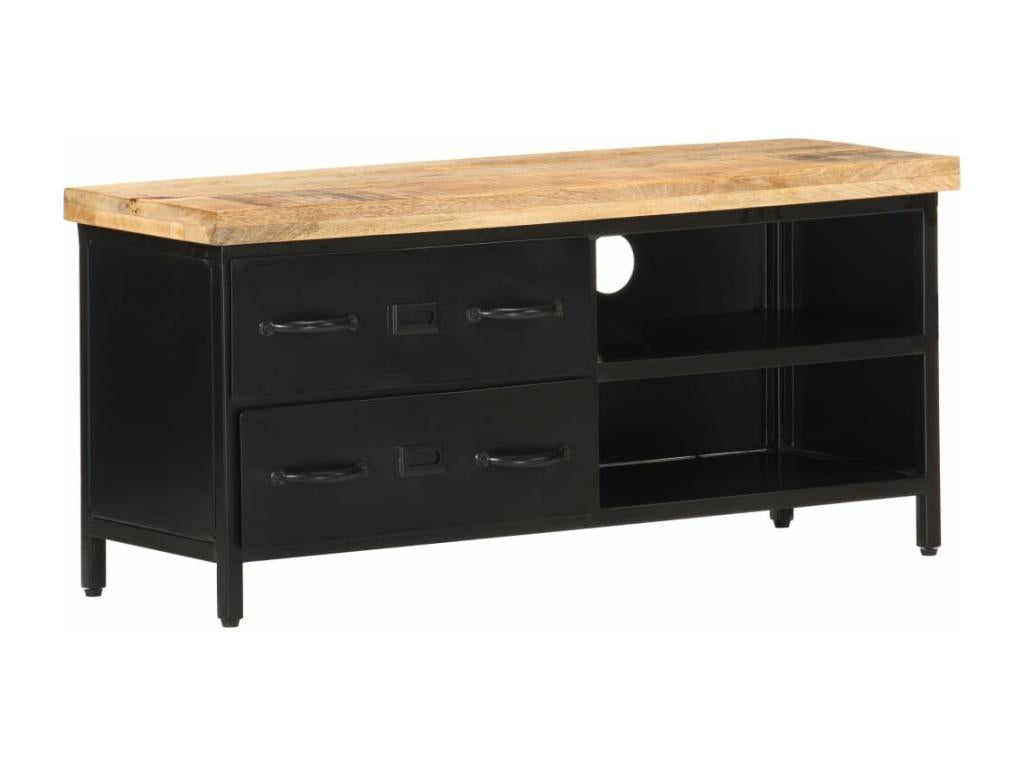 Black TV Stand, 90 x 30 x 41 cm