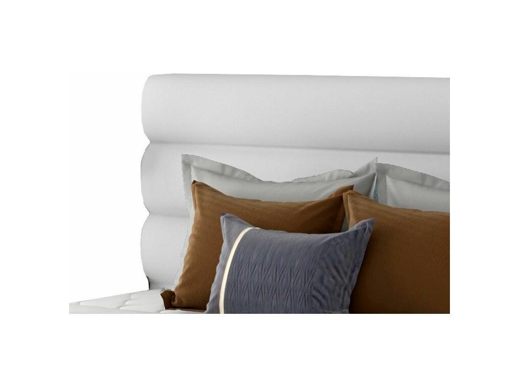 White Leather Bed, 160 x 200 cm