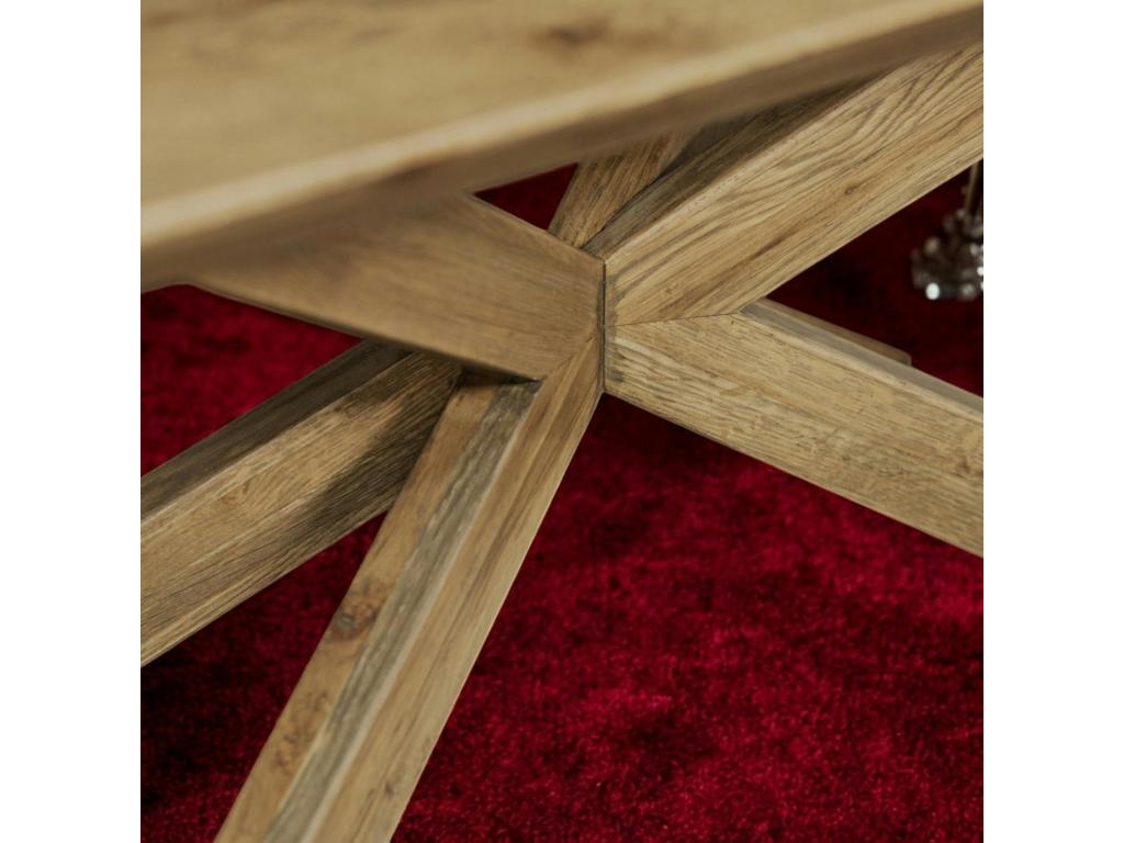 Beige Oak Wood Coffee Table - dlz1766585695990