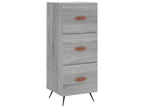 Gray Engineered Wood Sideboard, 34.5 x 34 x 90 cm