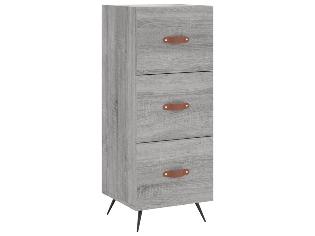 Gray Engineered Wood Sideboard, 34.5 x 34 x 90 cm