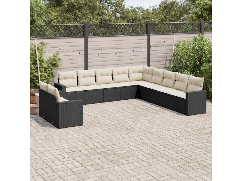 Black Woven Resin Wicker Outdoor Furniture Set - dlz1766585634247