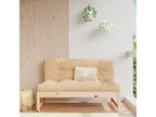 Brown Pine Wood Sofa, 120 x 80 cm